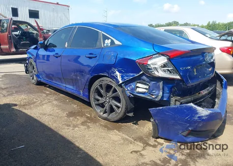 2019 Honda Civic Sport z USA, uszkodzony, nr VIN 2HGFC2F80KH503960